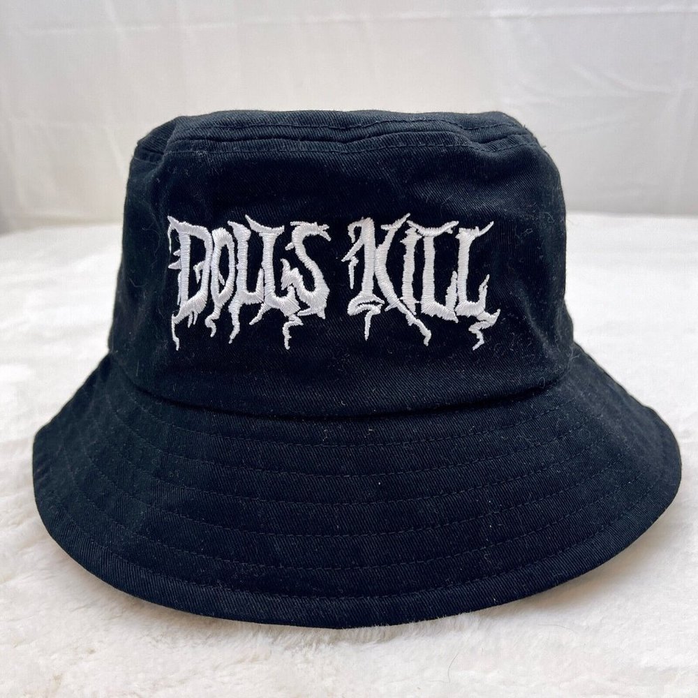 Dolls Kill Women Bucket Hat For The Misfits & Miss Legits Black